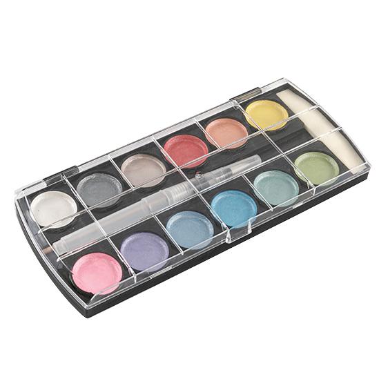 12 Colores Metallic Watercolor Pigmenta