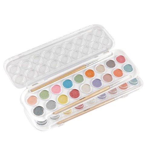 18 colorum Metallic Watercolor Perfect Travel Watercolor Set