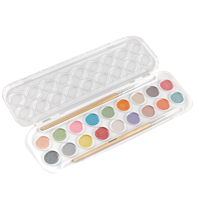 18-color Metallic Watercolor Perfect Travel Watercolor Set